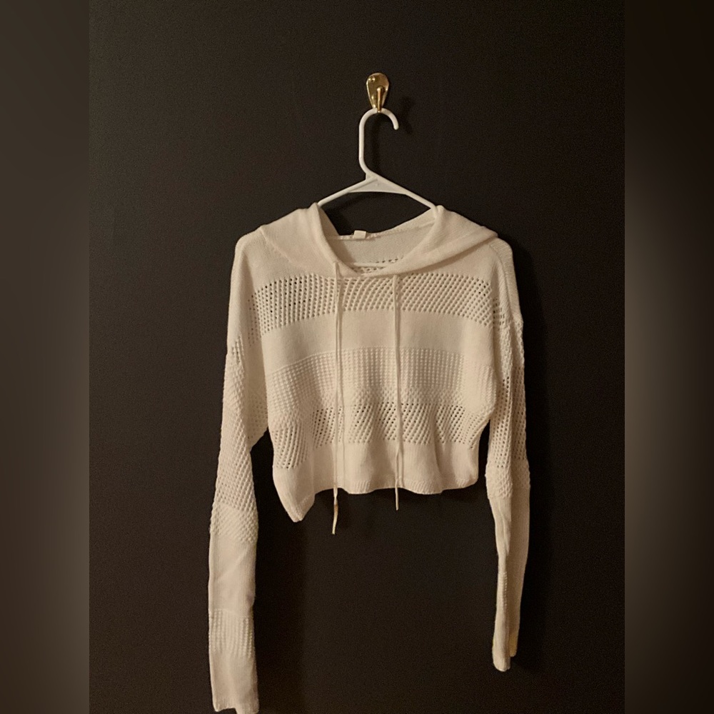 Garage cropped knit sweater